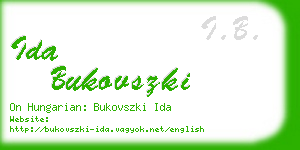 ida bukovszki business card